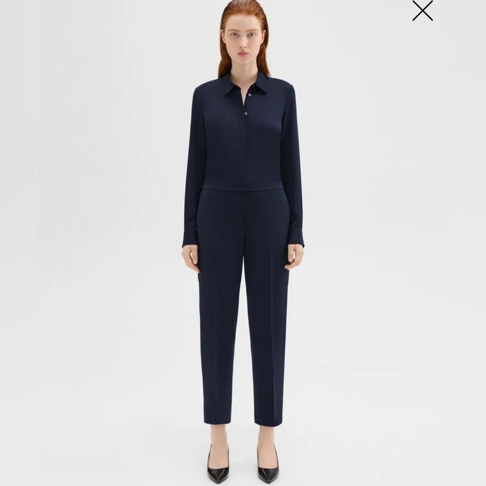 THEORY Treeca Pull-On Pant in Admiral Crepe SIZE 00 New